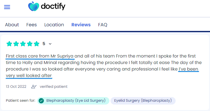 Eyelid surgery review